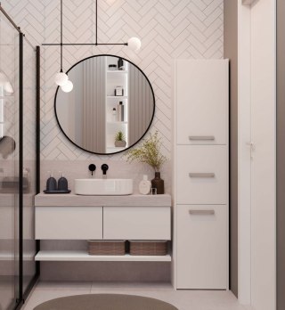 Słupek łazienkowy Sara S43 BIAŁY