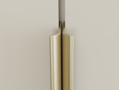 SZAFA SENSO 3D 150 CM 3 DRZWI ZŁOTE UCHWYTY DO SALONU SYPIALNI KASZMIR BEŻ