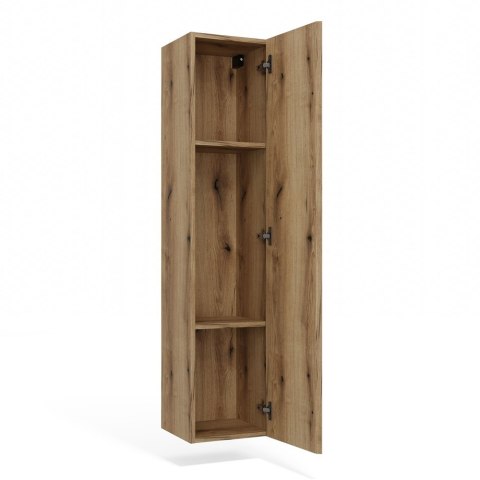 SZAFKA ŁAZIENKOWA WISZĄCA SŁUPEK REGAŁ TIGO 1D DĄB EVOKE RYFLOWANY FRONT