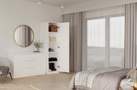 Szafa Malwa SD-50 z Lustrem BIAŁY