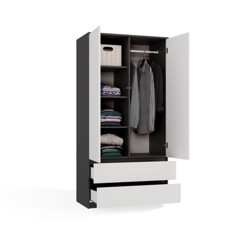 Szafa Malwa SS-90 ANTRACYT BIEL