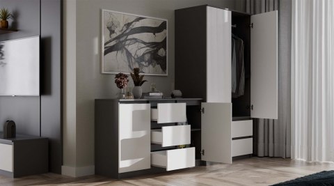 Szafa Malwa SS-90 ANTRACYT BIEL