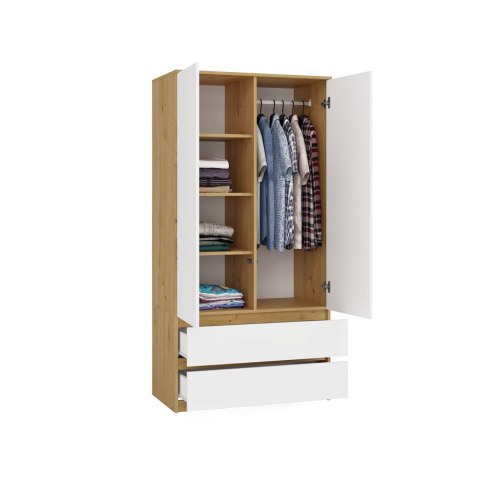 Szafa Malwa SS-90 DĄB ARTISAN BIAŁY