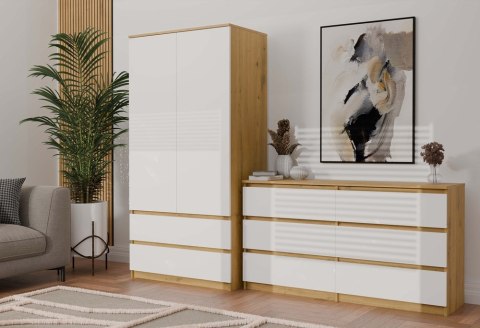 Szafa Malwa SS-90 DĄB ARTISAN BIAŁY