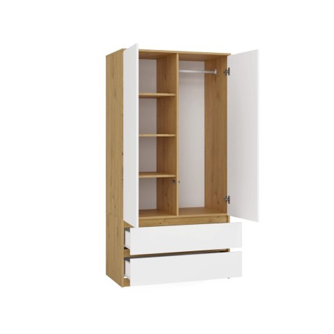 Szafa Malwa SS-90 DĄB ARTISAN BIAŁY