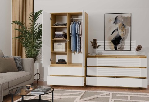 Szafa Malwa SS-90 DĄB ARTISAN BIAŁY