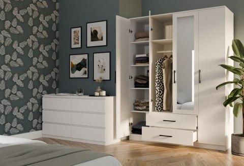 Szafa ROMANA 160 Z Lustrem BIAŁA