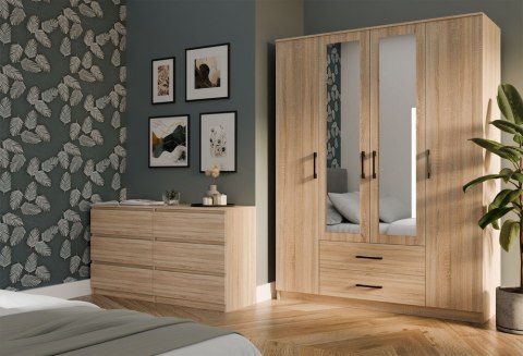 Szafa ROMANA 160 Z Lustrem DĄB SONOMA