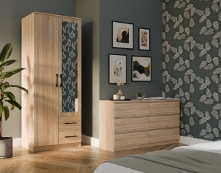 Szafa ROMANA 80 Z Lustrem DĄB SONOMA