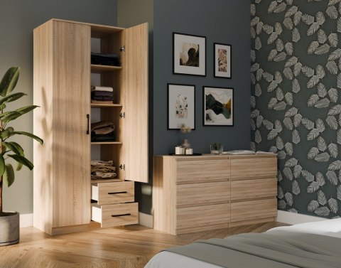 Szafa ROMANA 80 Z Lustrem DĄB SONOMA
