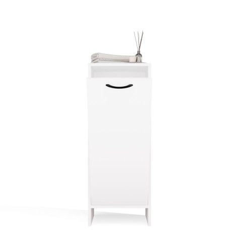 Szafka Łazienkowa NINA 1K BIAŁA 1 Kosz Na Pranie Regał Słupek Do Łazienki