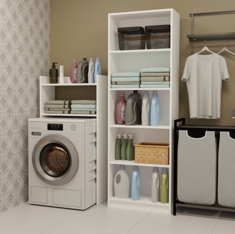 Szafka Łazienkowa NINA NP BIAŁA Na Pralkę Regał Słupek 2 Półki Do Łazienki