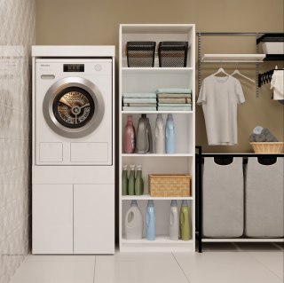 Szafka Łazienkowa Na Pralkę Lub Suszarkę POLA TWIN 1S BIAŁA Regał Szuflada