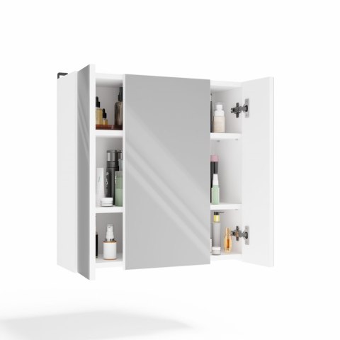 Szafka Łazienkowa POLA 3L Wisząca Z 3 Lustrami Nad Umywalkę 3 Drzwi BIAŁA
