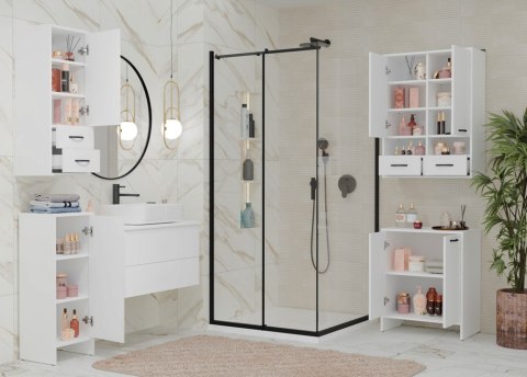 Szafka Łazienkowa Wisząca NINA W1D2S BIAŁY 2 Szuflady 3 Pólki