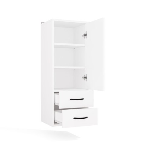 Szafka Łazienkowa Wisząca NINA W1D2S BIAŁY 2 Szuflady 3 Pólki