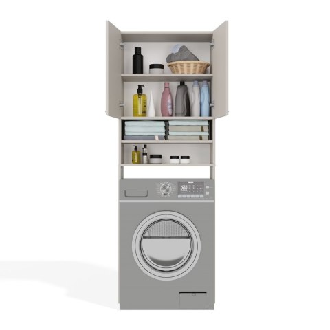 Szafka Łazienkowa na Pralkę POLA DK KASZMIR BEŻ Regał Słupek 180X64X30