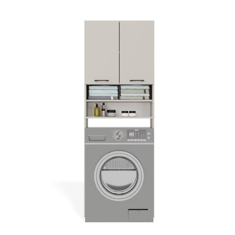 Szafka Łazienkowa na Pralkę POLA DK KASZMIR BEŻ Regał Słupek 180X64X30