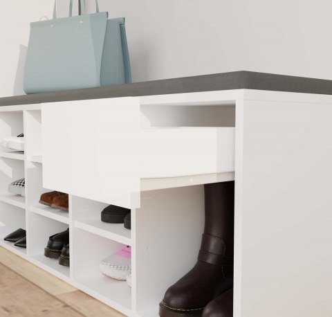 Szafka Na Obuwie Buty Otwarta TALLIN BIAŁY Do Przedpokoju