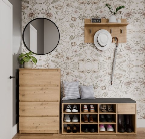 Szafka Na Obuwie Buty Otwarta TALLIN DĄB ARTISAN Do Przedpokoju