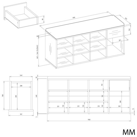 Szafka Na Obuwie Buty Otwarta TALLIN KASZMIR BEŻ Do Przedpokoju