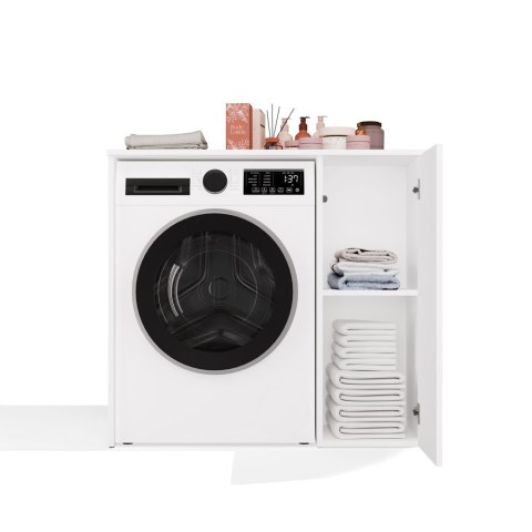 Szafka Na Pralkę Łazienkowa Z Szafką Z Drzwiami POLA NP 1D BIEL 2 Półki