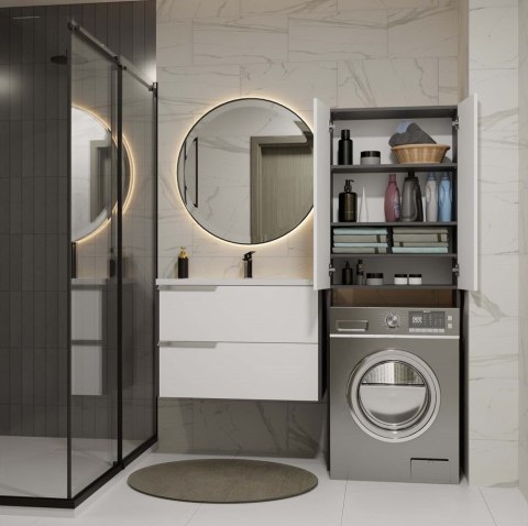 Szafka na pralkę Pola DD ANTRACYT / BIAŁY