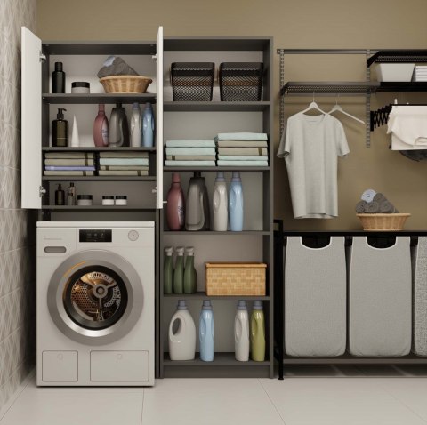 Szafka na pralkę Pola DD ANTRACYT / BIAŁY