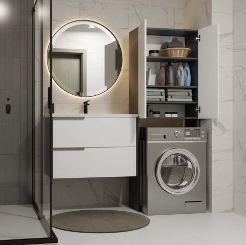 Szafka na pralkę Pola DD ANTRACYT / BIAŁY