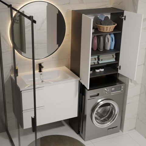 Szafka na pralkę Pola DD ANTRACYT / BIAŁY