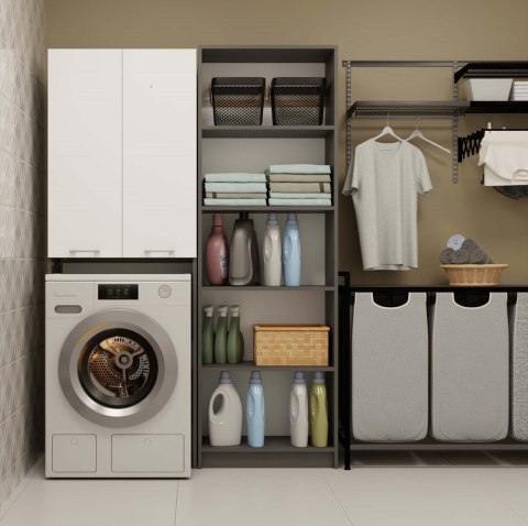 Szafka na pralkę Pola DD ANTRACYT / BIAŁY