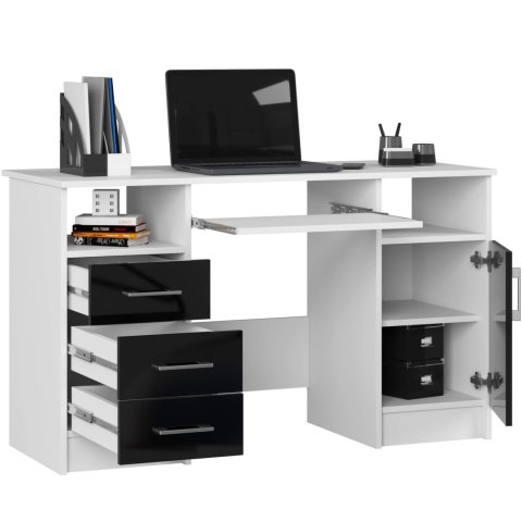 BIURKO ANA PK BIAŁE / CZARNY POŁYSK