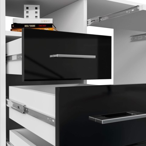 BIURKO ANA PK BIAŁE / CZARNY POŁYSK