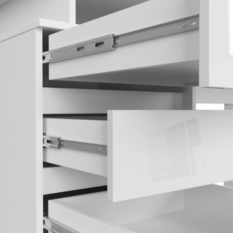 BIURKO CLP 135cm PK BIAŁE / BIAŁY POŁYSK