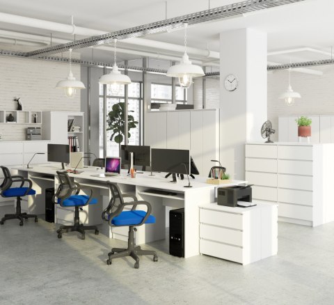 BIURKO CLP 135cm PK BIAŁE