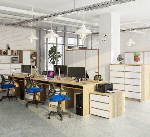 BIURKO CLP 135cm PK SONOMA / BIAŁY