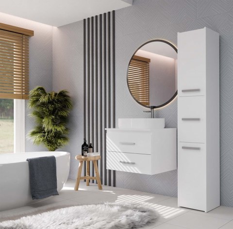 SZAFKA POD UMYWALKĘ NEL 60 ŁAZIENKOWA 2 SZUFLADY BIAŁA