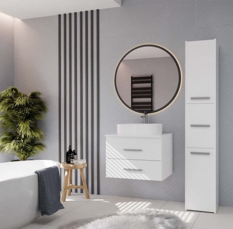 SZAFKA POD UMYWALKĘ NEL 60 ŁAZIENKOWA 2 SZUFLADY BIAŁA