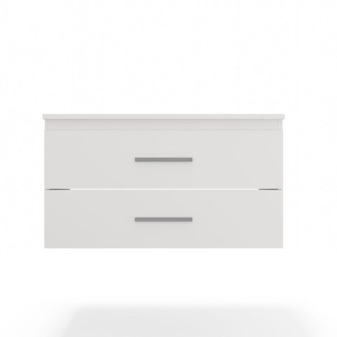 SZAFKA POD UMYWALKĘ NEL 80 ŁAZIENKOWA BIAŁA WISZĄCA 2 SZUFLADY