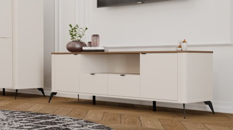 Szafka RTV CORDOBA 2S2S Kaszmir Beż Dąb Castello Szafka Pod TV 2 Szuflady