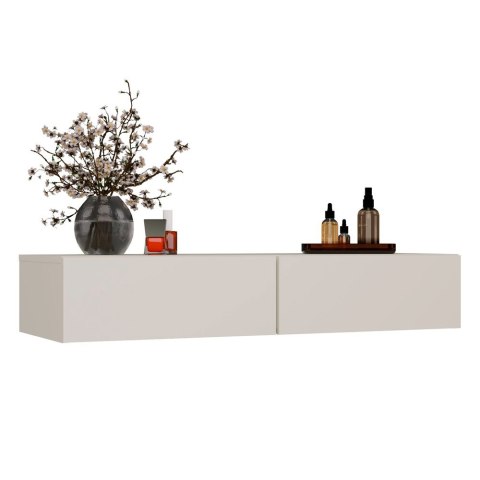 Toaletka Kosmetyczna Wisząca MIKA 110 Cm 2 Szuflady Do Sypialni KASZMIR Beż