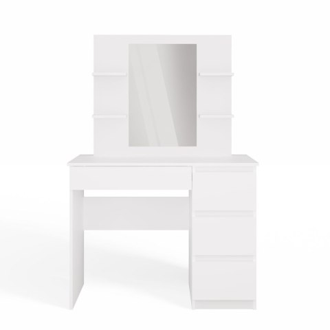 Toaletka MARINA 4P LUSTRO MIJAS PRAWE 4 Szuflady 4 Półki BIAŁA Do Sypialni