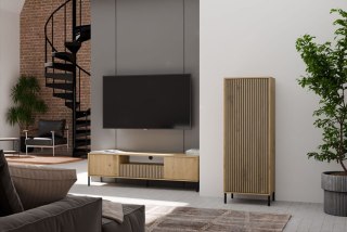 Witryna KAMARO 1DD SLIM DĄB ARTISAN Lamele Front Ryflowany