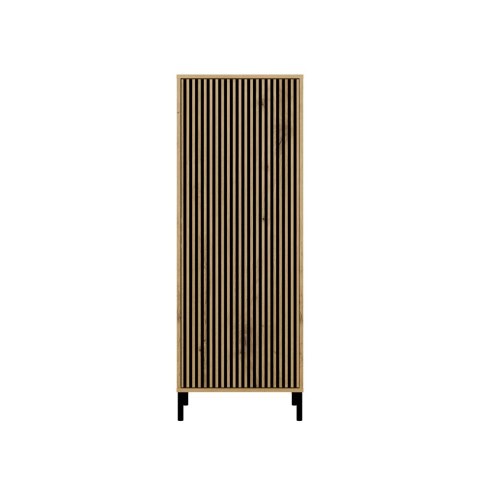 Witryna KAMARO 1DD SLIM DĄB ARTISAN Lamele Front Ryflowany