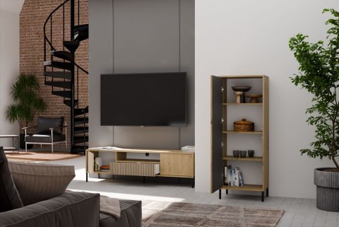 Witryna KAMARO 1DD SLIM DĄB ARTISAN Lamele Front Ryflowany