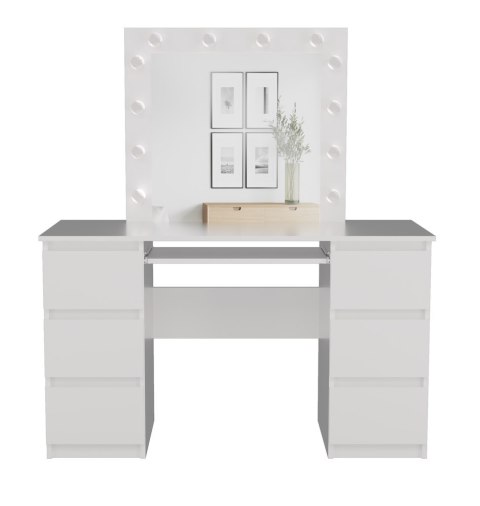 Zestaw Toaletka KUBA + LUSTRO MARINA Biały