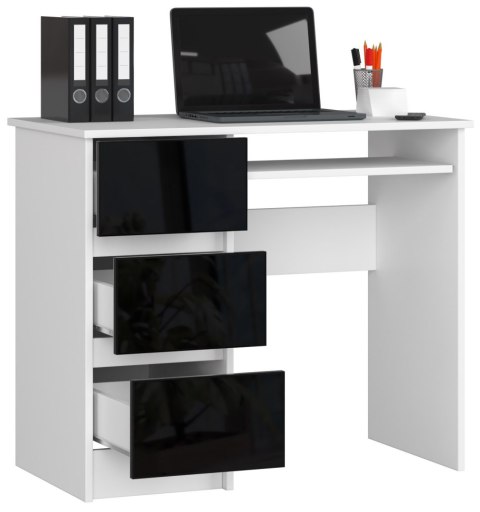 BIURKO A-6 CLP CZARNY POŁYSK LEWOSTRONNE