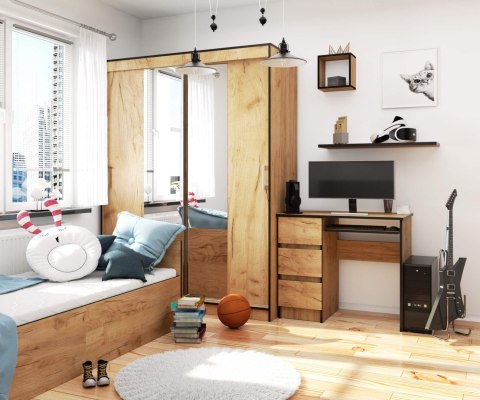 BIURKO A-6 CLP DĄB CRAFT LEWOSTRONNE