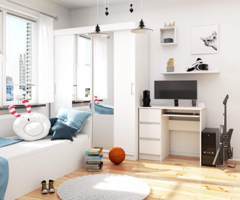 BIURKO A-6 CLP PK BIAŁE LEWOSTRONNE