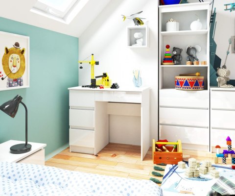 BIURKO A-7 CLP BIAŁY POŁYSK LEWOSTRONNE